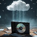 The Illusion of Cloud Safety & Digital Loss**
Prompt: "A person looking distraught at a digital photo album on a cracked, fading screen, with ghostly, pixelated images and files vanishing into thin air. Abstract, broken cloud symbols and obsolete digital storage devices (like a broken floppy disk or scratched CD) are scattered in the background, conveying a strong sense of digital fragility and lost memories. The scene is melancholic, with dim, ethereal lighting emphasizing vulnerability. Realistic, high detail, digital art."

**